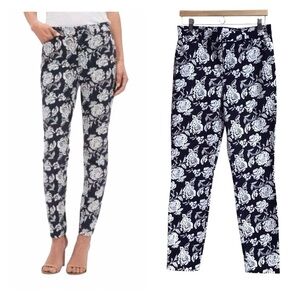 Gap Signature Skinny Ankle Khakis Blue White Floral Signature NEW